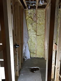 New shower build framing and rough in before finishing